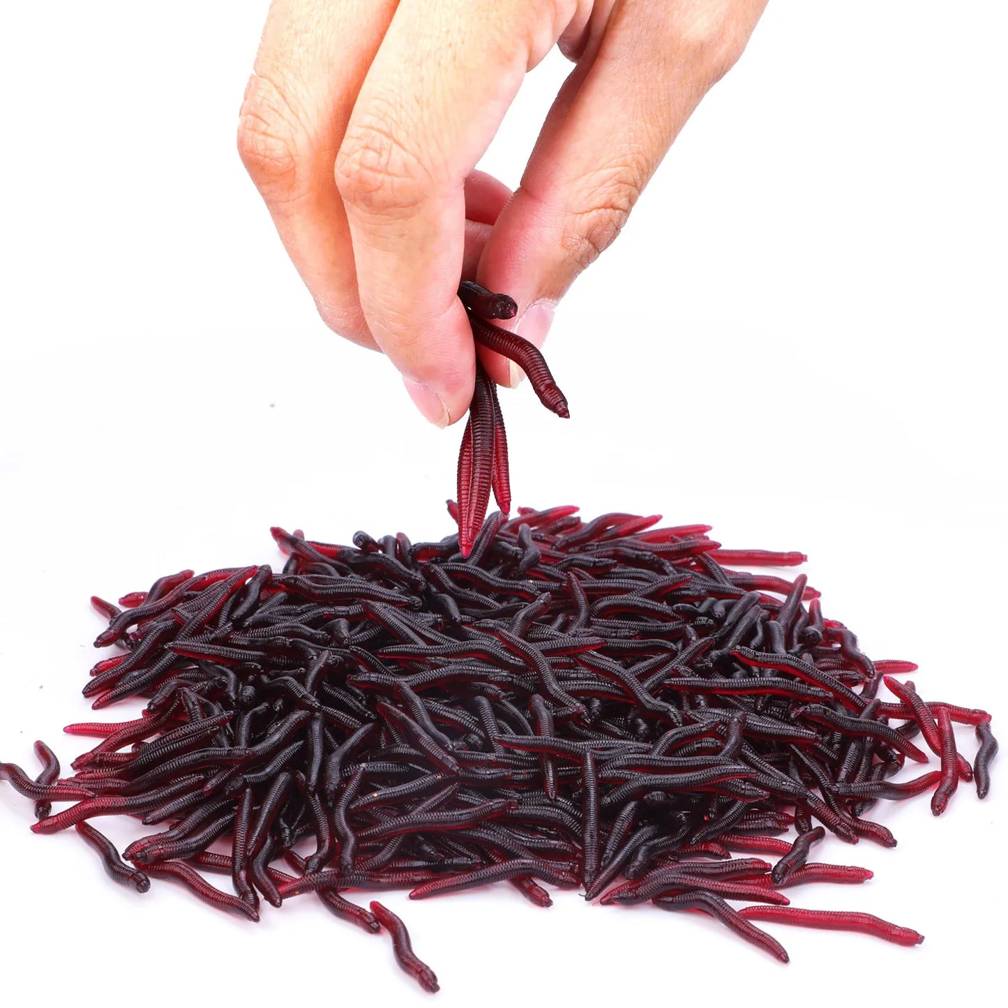 Sougayilang Soft Fishing Lure Set – 50–200pcs | 4cm, 0.3g Simulation Worms | Lifelike Scented Bass Lures - Cast And Catch