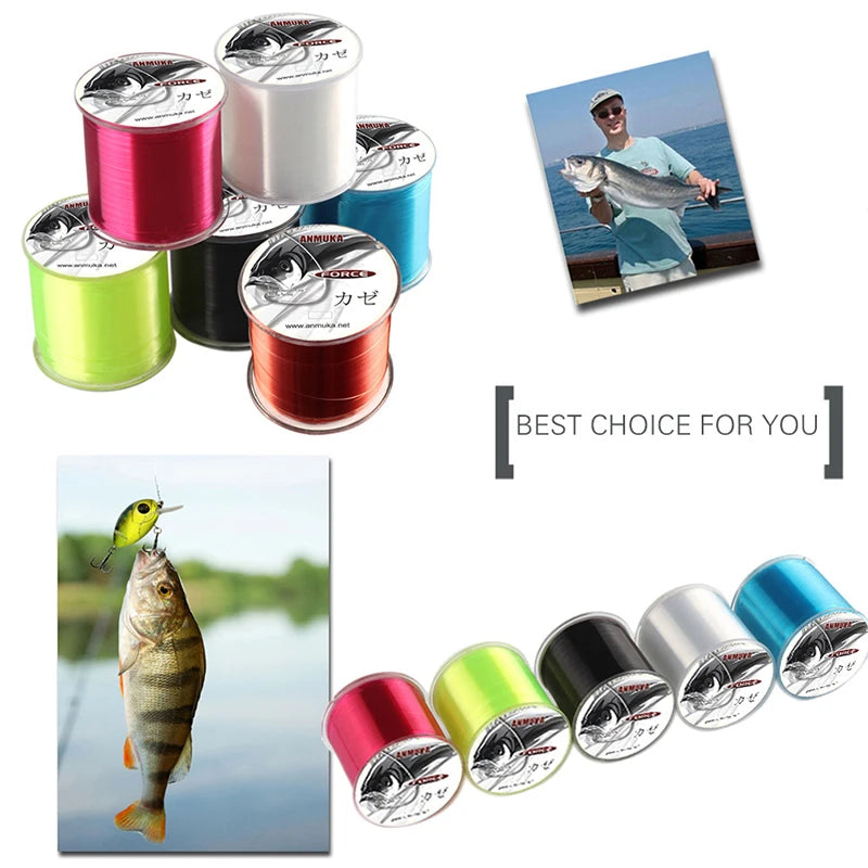 500m Sinking Nylon Fishing Line – High Abrasion Resistance | White/Brown | Sub & Main Line | Fishing Accessories - Cast And Catch