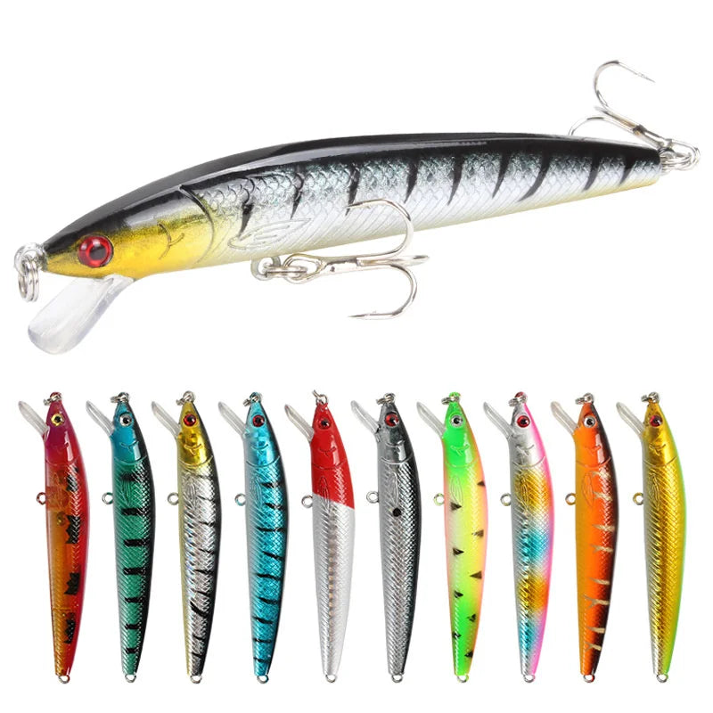 Japanese Minnow Fishing Lure – 95mm, 7g | Floating Hard Bait | Wobbler/Crankbait | Carp & Perch - Cast And Catch