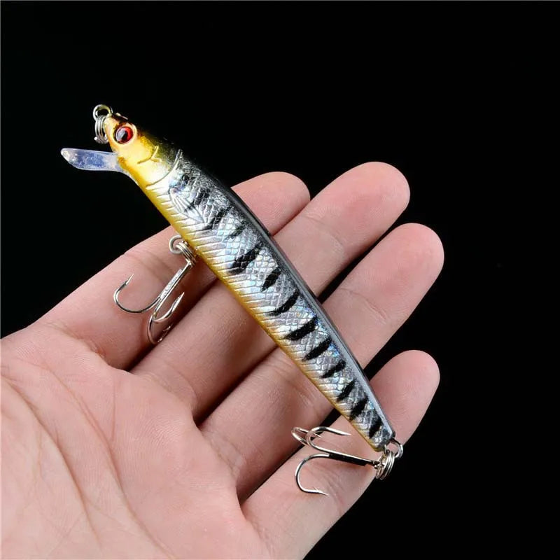 Japanese Minnow Fishing Lure – 95mm, 7g | Floating Hard Bait | Wobbler/Crankbait | Carp & Perch - Cast And Catch