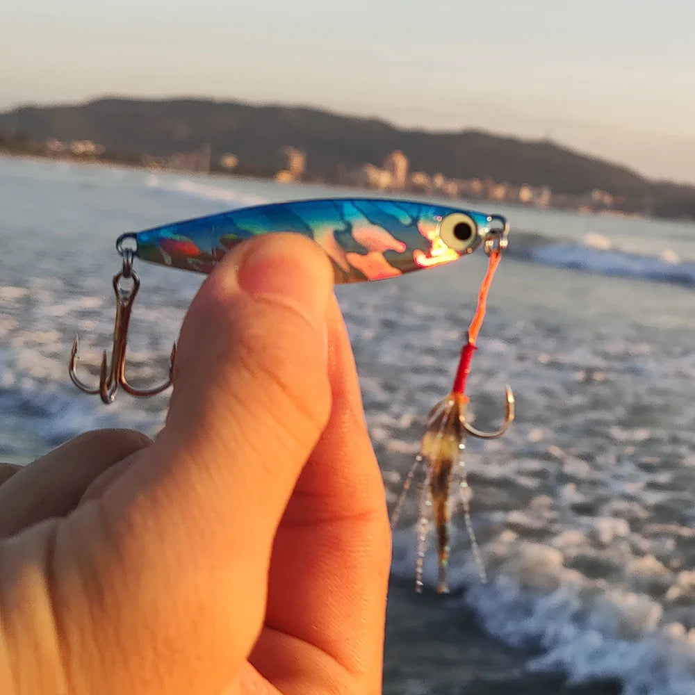 Fishing Lures – Metal Jig/Spinning Spoon | Feather & Carbon Hooks | Hard Artificial Bait | Luminous Eye | Sinking | Bass & General Tackle - Cast And Catch