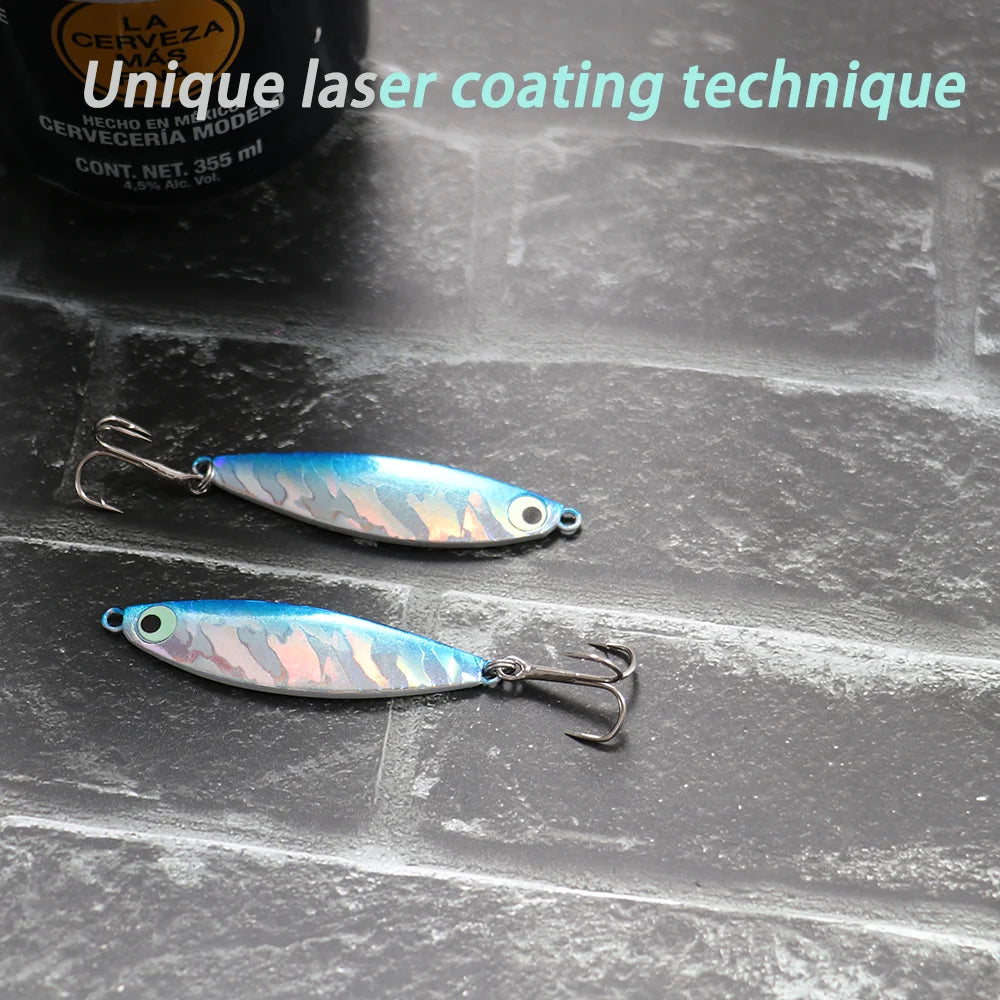 Fishing Lures – Metal Jig/Spinning Spoon | Feather & Carbon Hooks | Hard Artificial Bait | Luminous Eye | Sinking | Bass & General Tackle - Cast And Catch