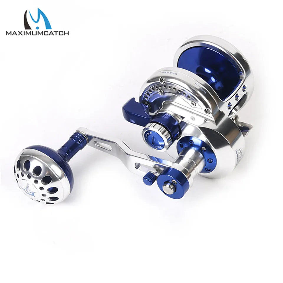 Maximumcatch Aluminum CNC Trolling/Jigging Reel – Left/Right Hand | Max Drag 10–19.5kg - Cast And Catch
