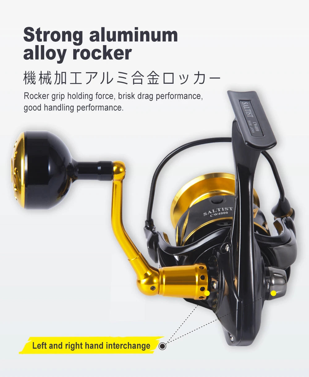 Lurekiller Saltwater Spinning/Jigging Reel – 10BB | Alloy Body | 35kg Drag | Japan Made - Cast And Catch