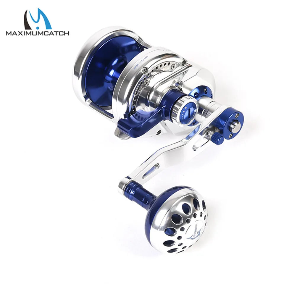 Maximumcatch Aluminum CNC Trolling/Jigging Reel – Left/Right Hand | Max Drag 10–19.5kg - Cast And Catch