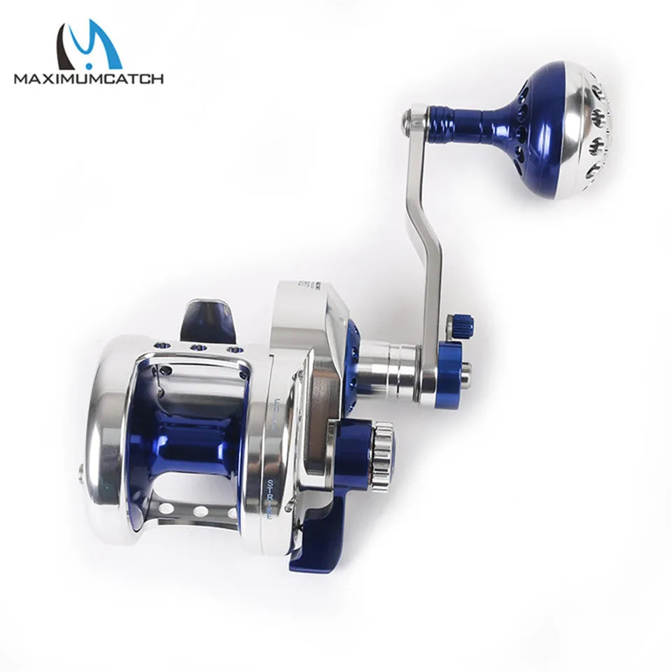 Maximumcatch Aluminum CNC Trolling/Jigging Reel – Left/Right Hand | Max Drag 10–19.5kg - Cast And Catch
