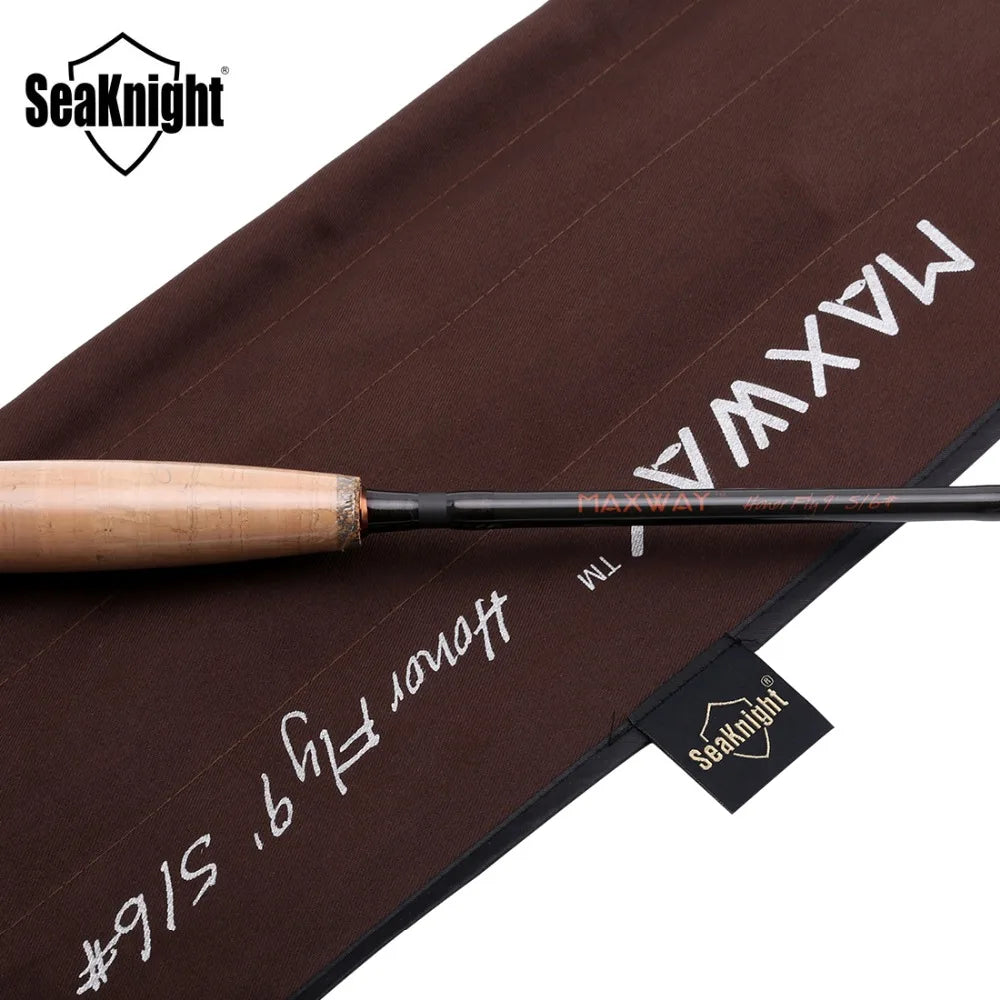 MAXWAY Honor Series Fly Rod – 3/4, 5/6, 7/8 | 2.4m, 2.7m, 3.0m | 40T Carbon | 3A Soft Cork Handle | 4 Sections - Cast And Catch