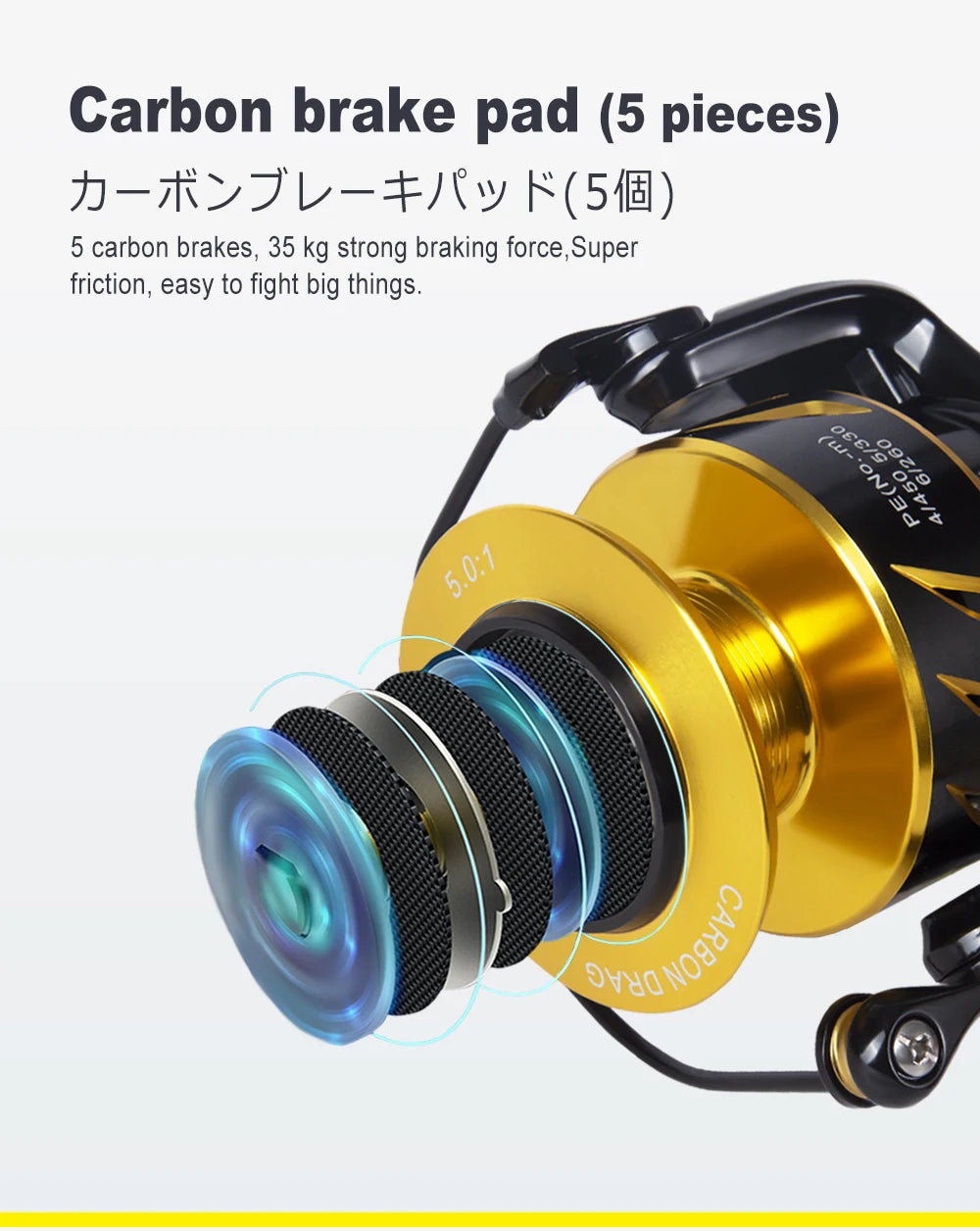 Lurekiller Saltwater Spinning/Jigging Reel – 10BB | Alloy Body | 35kg Drag | Japan Made - Cast And Catch