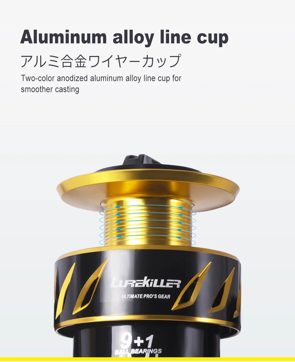 Lurekiller Saltwater Spinning/Jigging Reel – 10BB | Alloy Body | 35kg Drag | Japan Made - Cast And Catch