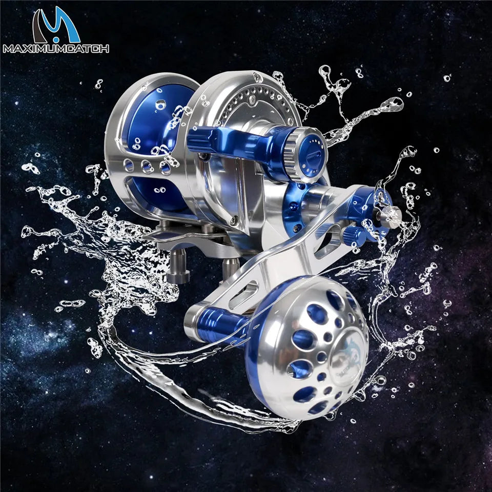 Maximumcatch Aluminum CNC Trolling/Jigging Reel – Left/Right Hand | Max Drag 10–19.5kg - Cast And Catch