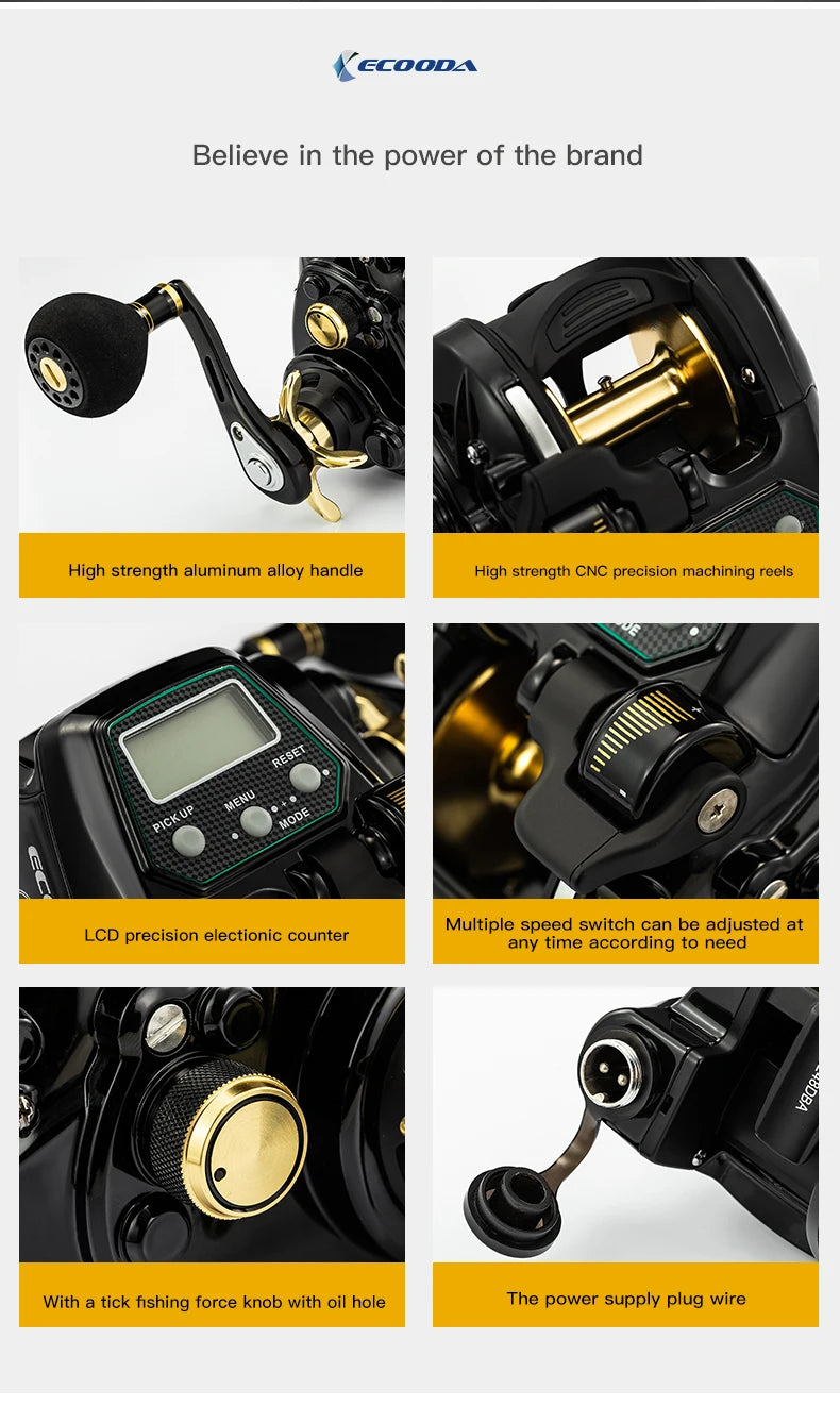 ECOODA-EZH 3000 Electric Reel – Offshore Boat Jigging | 15kg Drag | Saltwater - Cast And Catch