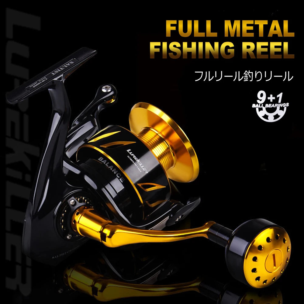 Lurekiller Saltwater Spinning/Jigging Reel – 10BB | Alloy Body | 35kg Drag | Japan Made - Cast And Catch