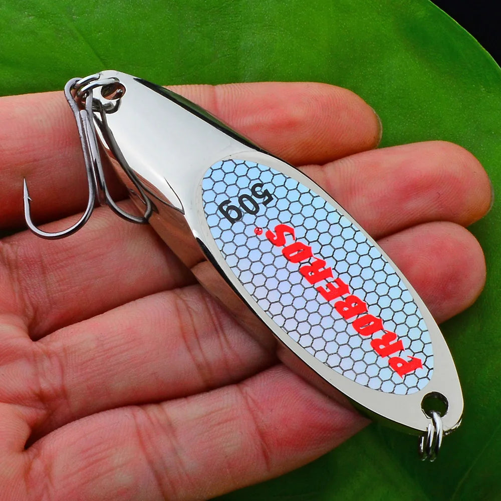 Metal Spoon Fishing Lure – 3–60g | Spinner/Jig Crankbait | Hard Bait with VIB Sequins & Hooks | Carp Fishing - Cast And Catch