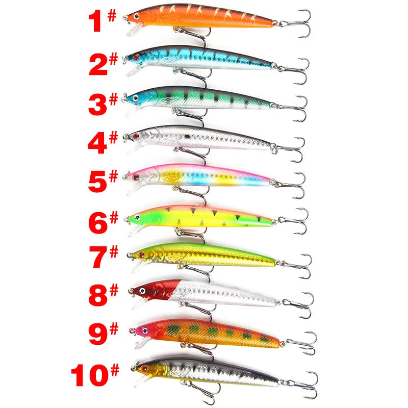 Japanese Minnow Fishing Lure – 95mm, 7g | Floating Hard Bait | Wobbler/Crankbait | Carp & Perch - Cast And Catch