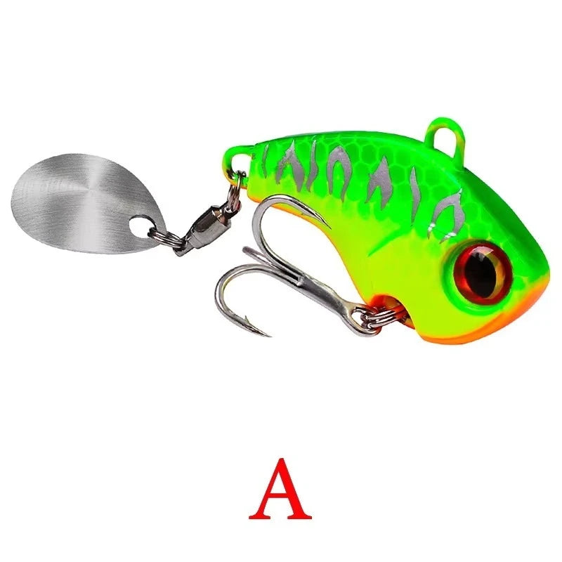 Rotating Metal VIB Lure – 6g, 15g, 28g | Vibration/Spinner/Spoon | Hard Bait | Winter Fishing | Artificial - Cast And Catch