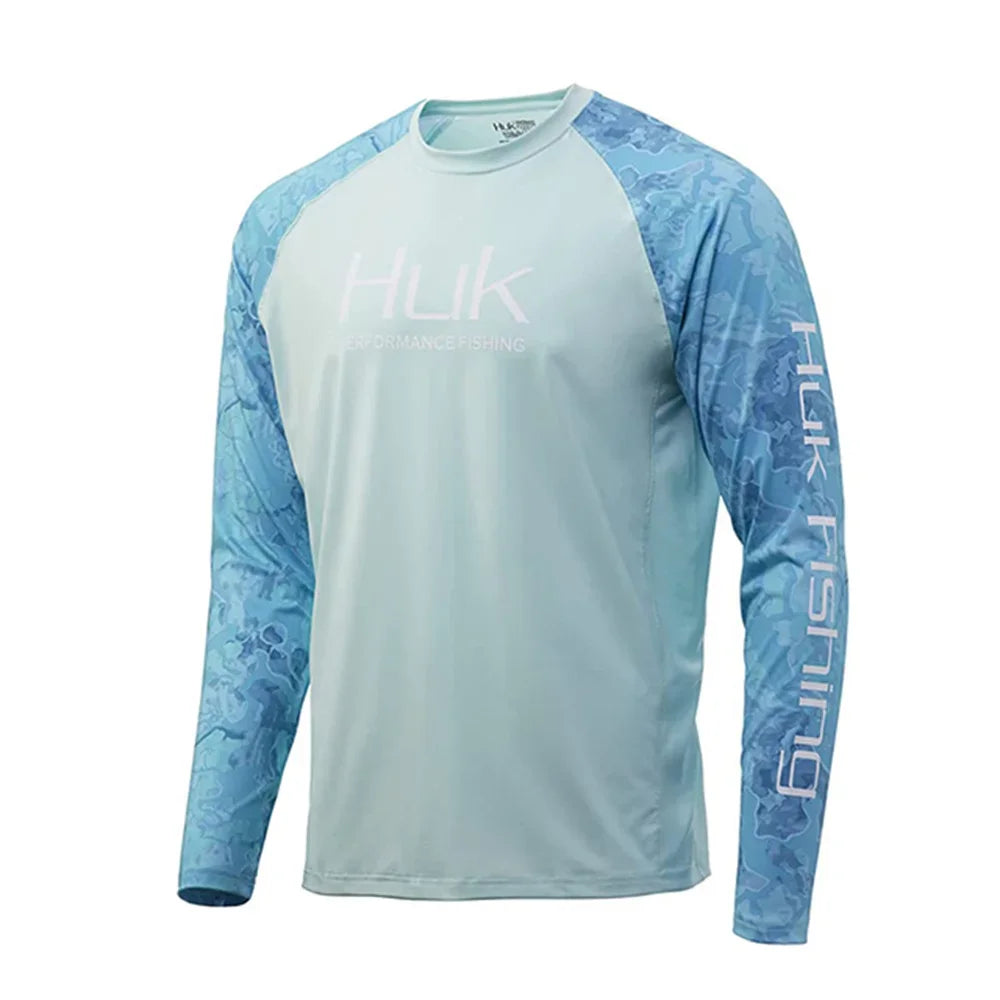 HUK Long Sleeve Fishing Shirt – UV Protection UPF50 | Men’s Outdoor Summer Jersey | Breathable Performance Fishing Clothing - Cast And Catch