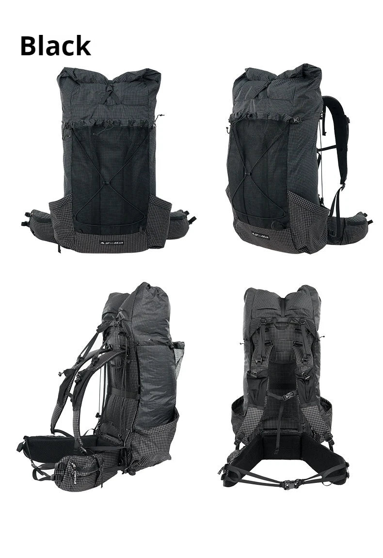 3F UL GEAR TianShan Backpack – 35+10L Ultralight | 70D/210D Dyneema | Large Capacity, Waterproof | Outdoor Camping, Hiking & Climbing - Cast And Catch