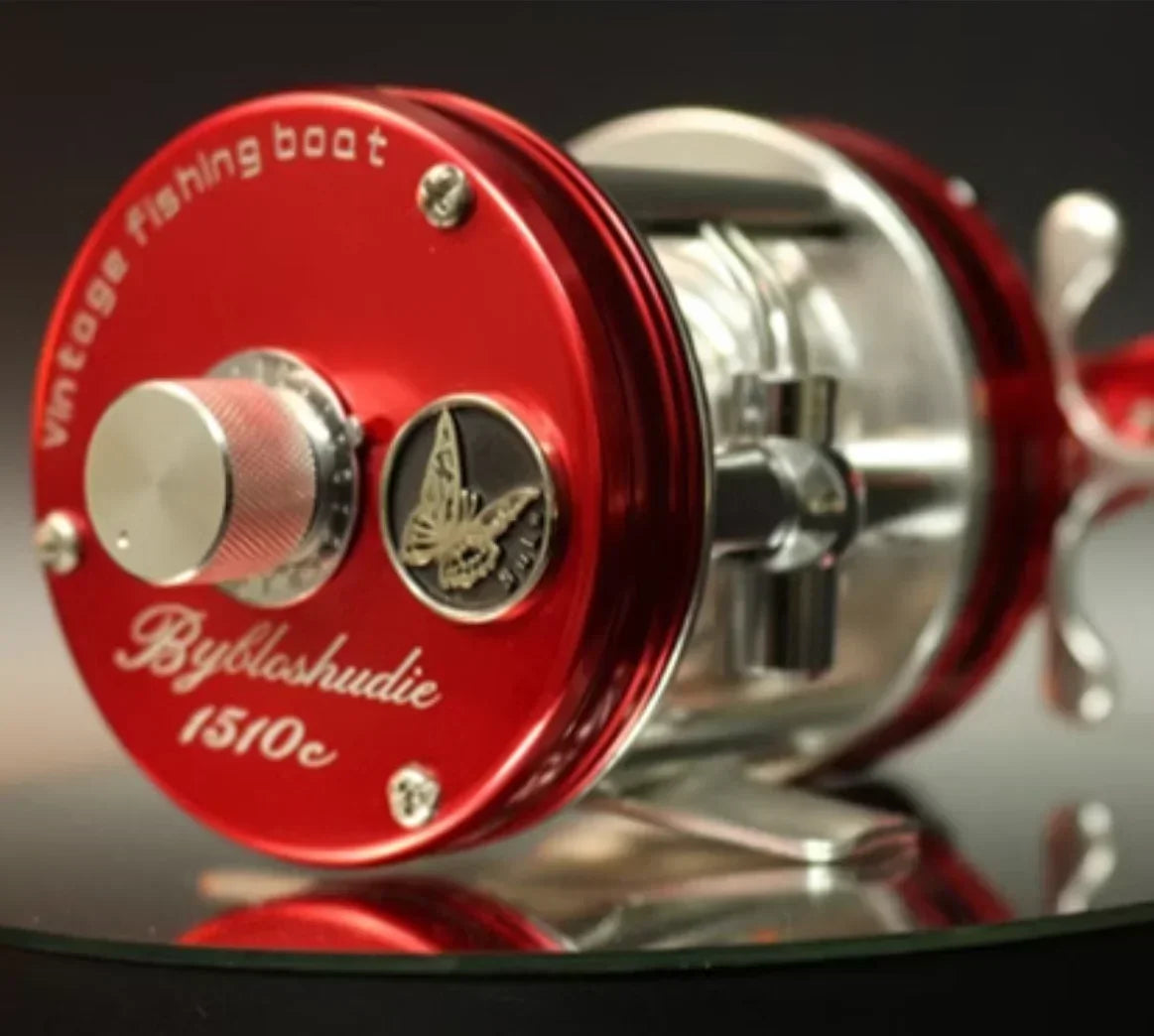AIOUSHI BH300 Blusi Trout Reel – Right-Hand | 2kg Brake Power | Magnetic Brake | Retro Base Version - Cast And Catch