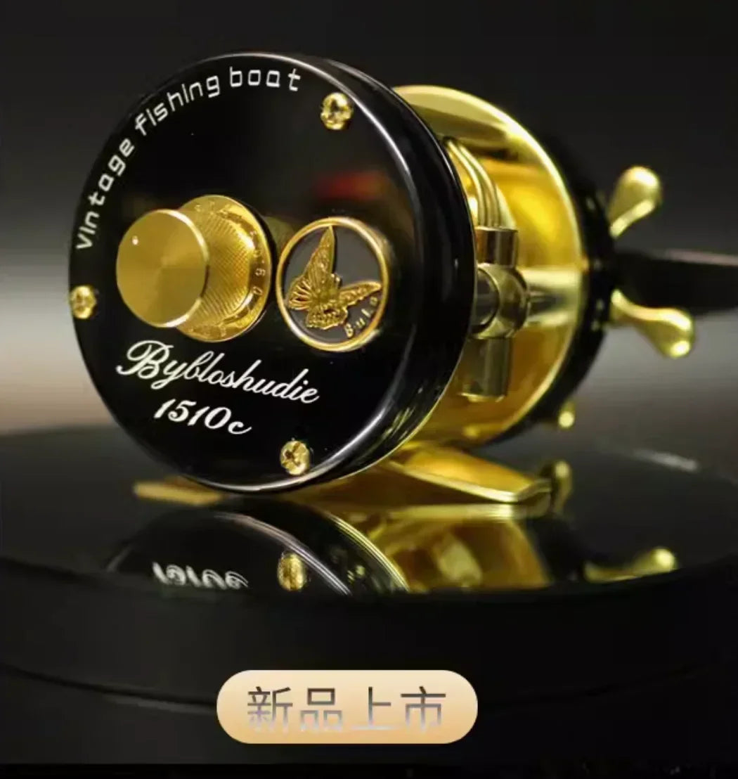 AIOUSHI BH300 Blusi Trout Reel – Right-Hand | 2kg Brake Power | Magnetic Brake | Retro Base Version - Cast And Catch