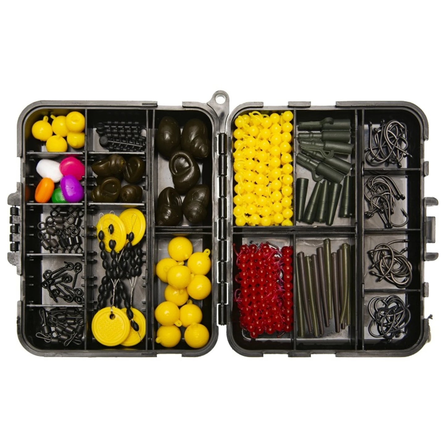 328pcs Carp Fishing Kit – Tackle Box with Swivels, Bait Floats & Fishing Needles - Cast And Catch