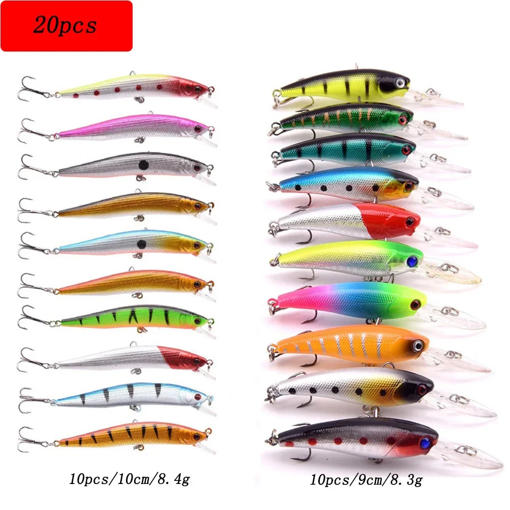 Fishing Lure Set – Mini Hard Bait Minnow | Floating Swing Crankbait | Bionic/Wobbler Artificial Lures - Cast And Catch