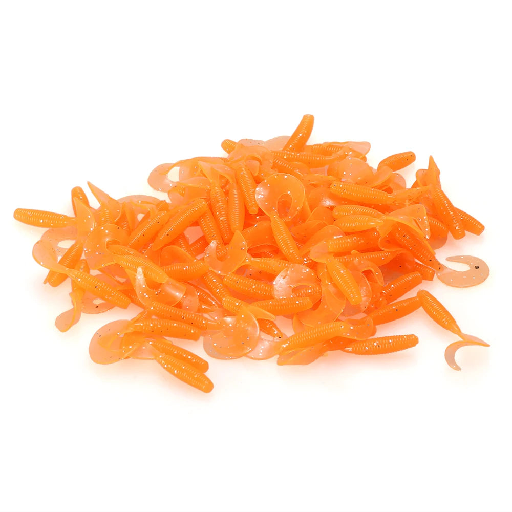 100pcs Fishing Lures – 4cm, 0.4g | Soft Silicone Baits | Wobbler Worms, Grubs & Swimbaits | Pike & Carp | Sea Fishing Accessories - Cast And Catch