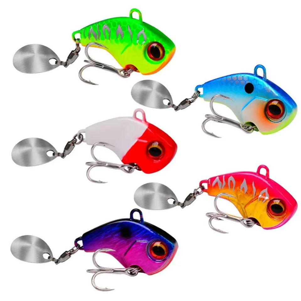 Rotating Metal VIB Lure – 6g, 15g, 28g | Vibration/Spinner/Spoon | Hard Bait | Winter Fishing | Artificial - Cast And Catch