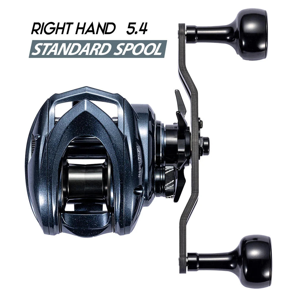 CYLIUS ASHMOON Alloy Baitcasting Reel – 8.1:1 High Gear Ratio | Max Drag 6kg | Long Handle | BFS / All-Purpose / Sea Fishing - Cast And Catch