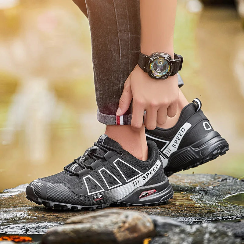Men’s Hiking Shoes – Outdoor Rubber Sole | Non-Slip, Lightweight & Comfortable | Tactical Training & Travel Sports Shoes - Cast And Catch