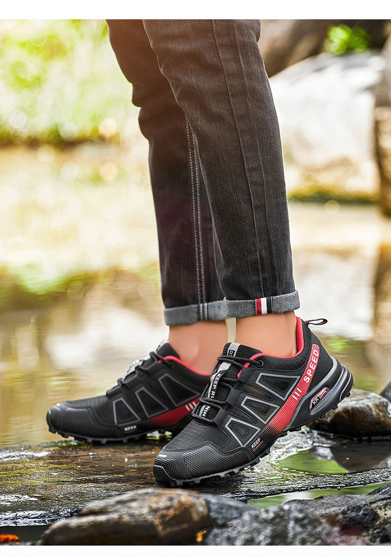 Men’s Hiking Shoes – Outdoor Rubber Sole | Non-Slip, Lightweight & Comfortable | Tactical Training & Travel Sports Shoes - Cast And Catch