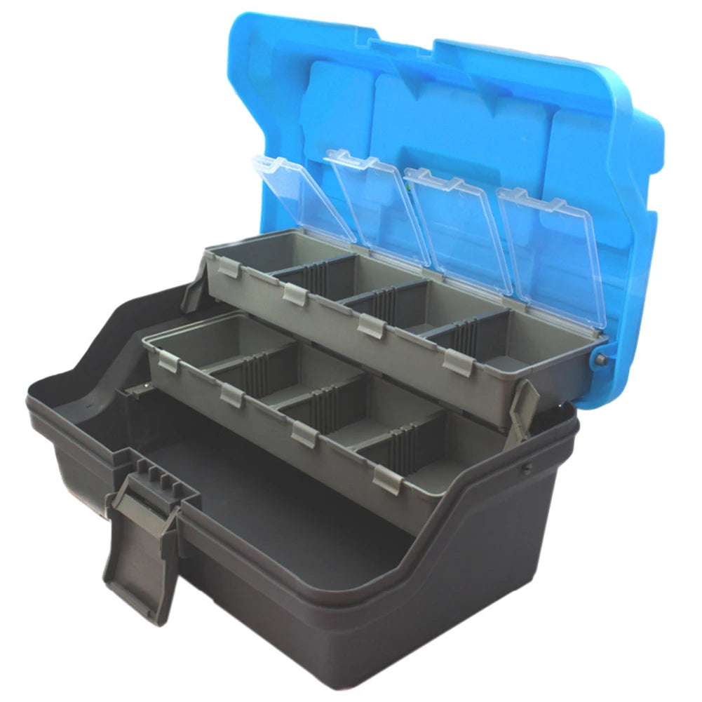 3-Layer Folding Fishing Tackle Box – Multipurpose Storage with Handle | Fish Hook & Lure Organizer - Cast And Catch