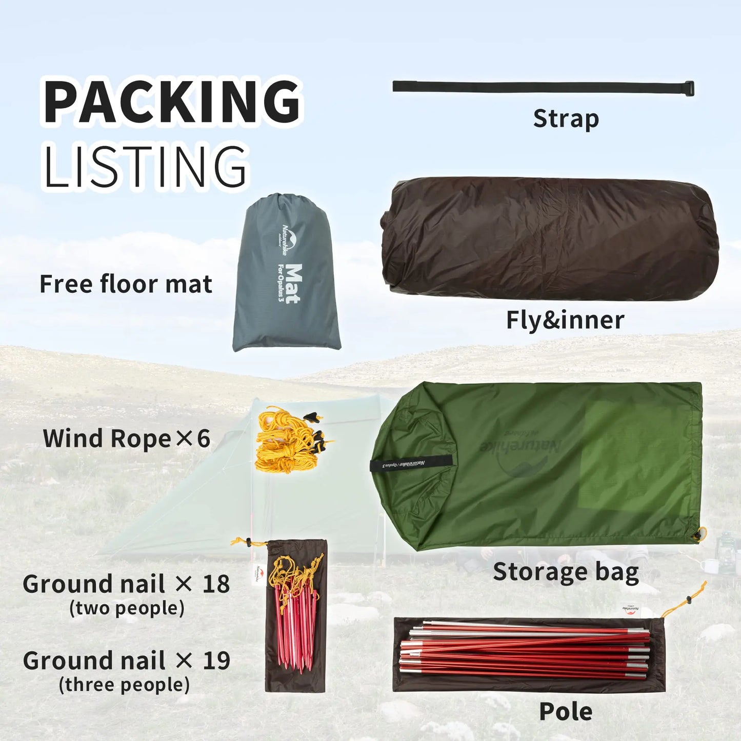 Naturehike Extended Camping Tunnel Tent – Waterproof Double-Layer | Lightweight | 2–4 Person Travel & Outdoor Use - Cast And Catch
