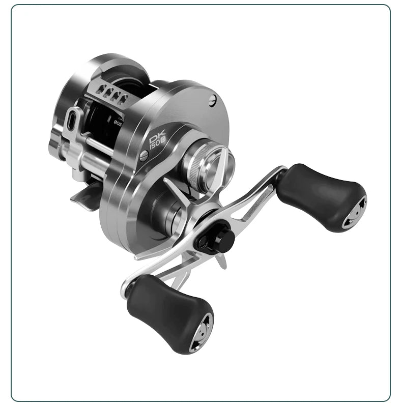 Umi Cast Drum Reel – DK150/DK20 | 7.5:1 Gear Ratio | 7/15kg Drag | Baitcasting | 12+1BB | Aluminum Alloy Handle - Cast And Catch