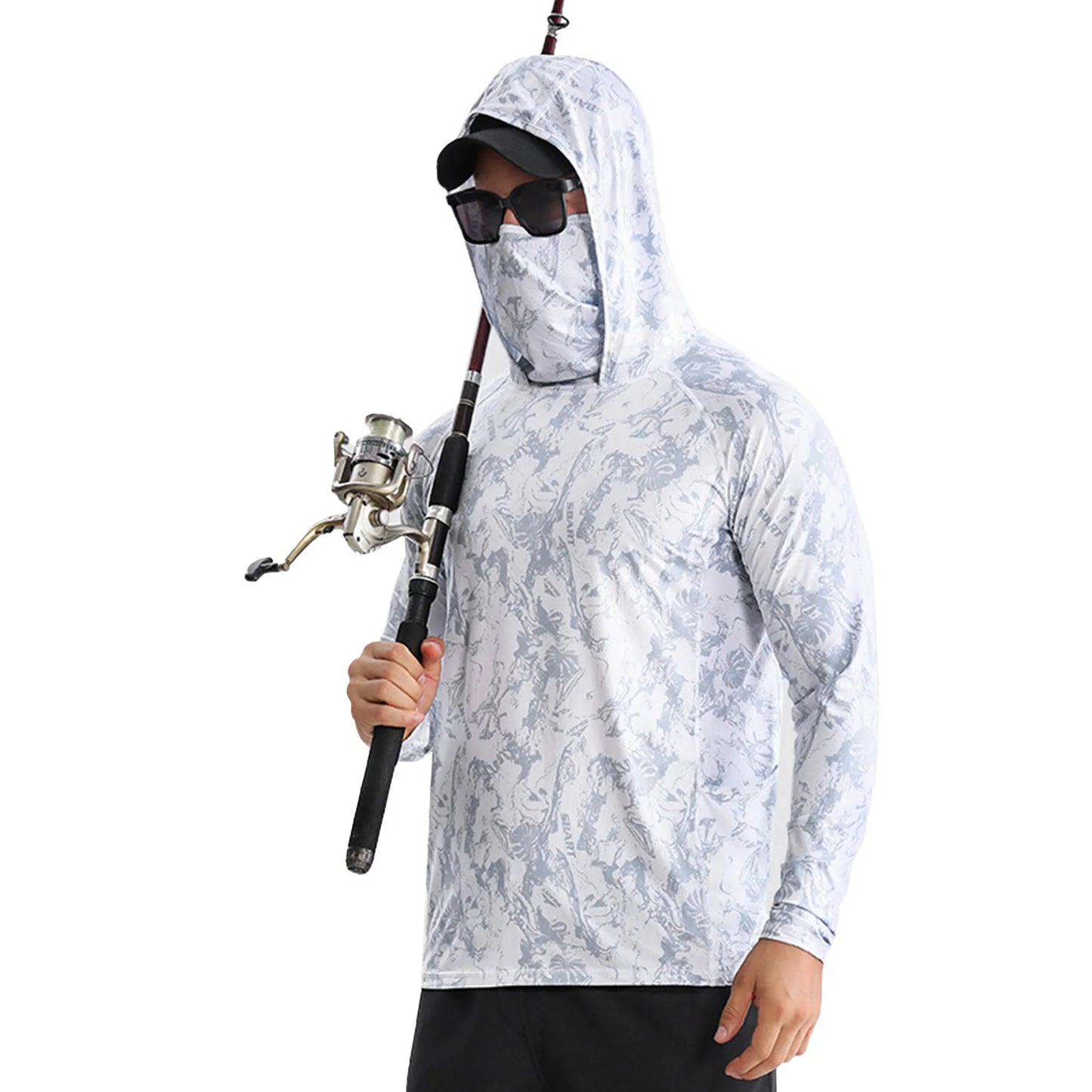 UPF50+ Fishing Shirt – Light, Thin & Breathable Hooded Rash Guard | Quick-Dry Fishing Apparel - Cast And Catch