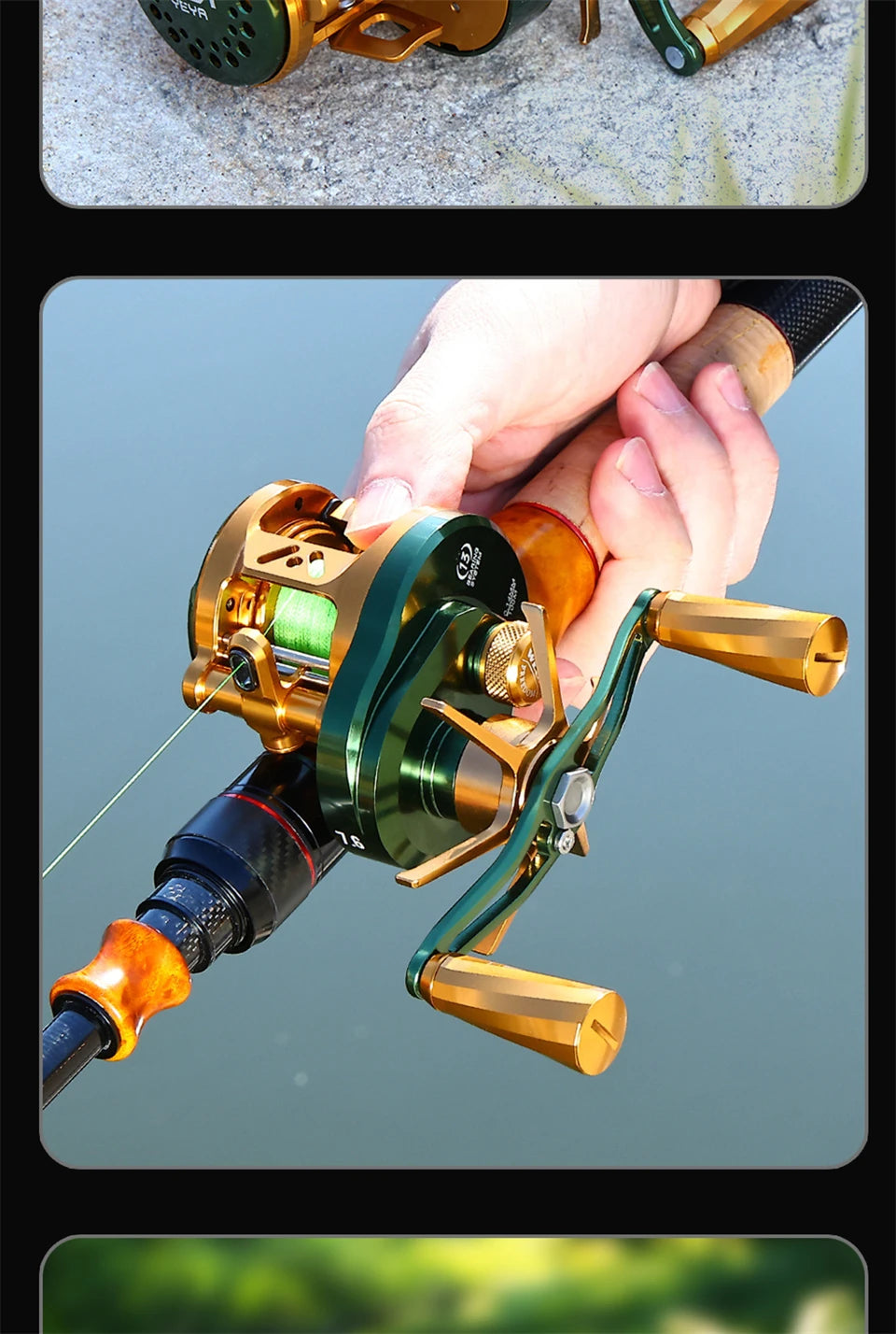 (LEFT-HANDED ONLY) Micro Baitcasting Reel – CNC Aluminum | 157g | 4kg Drag | 12+1 Bearings | 4.8g Spool | Ultralight & Saltwater-Proof BFS - Cast And Catch