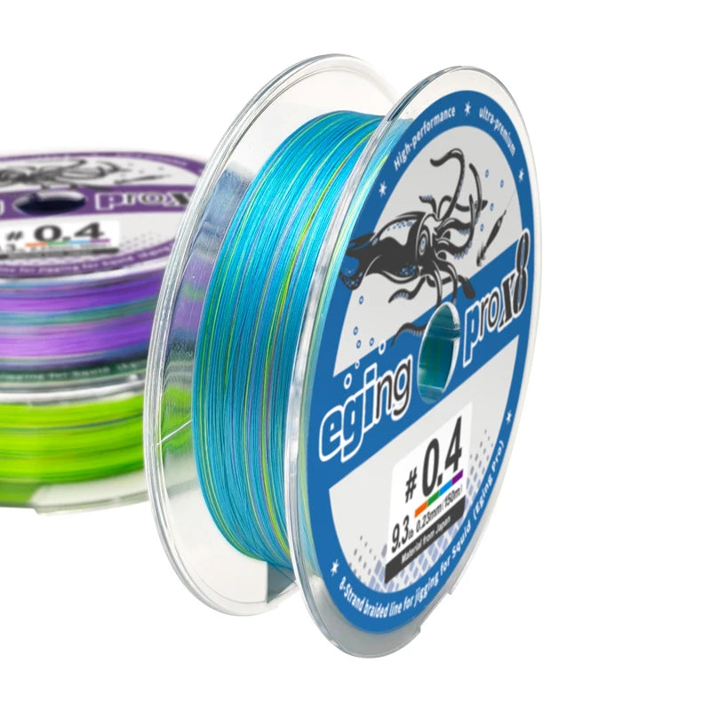 150M X8 Braided PE Fishing Line – Shrimp/Egi | Cuttlefish & Squid | Multifilament Sea Tackle - Cast And Catch