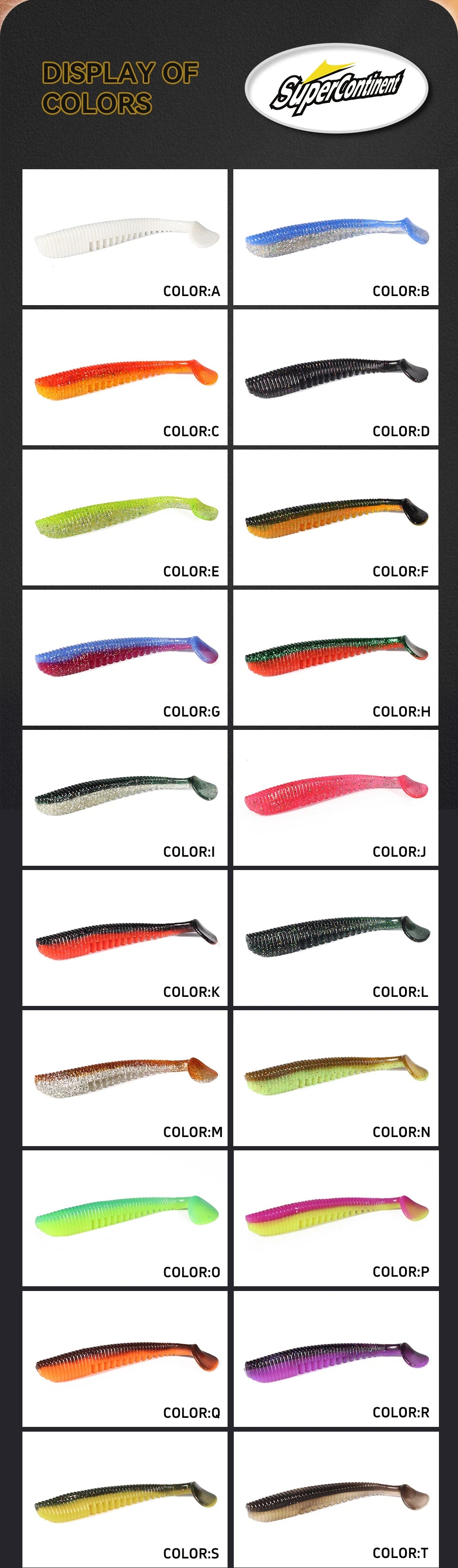 Supercontinent Fishing Lures – 5–11cm | Artificial Wobblers & Soft Shad Lures | Carp Silicone Baits - Cast And Catch