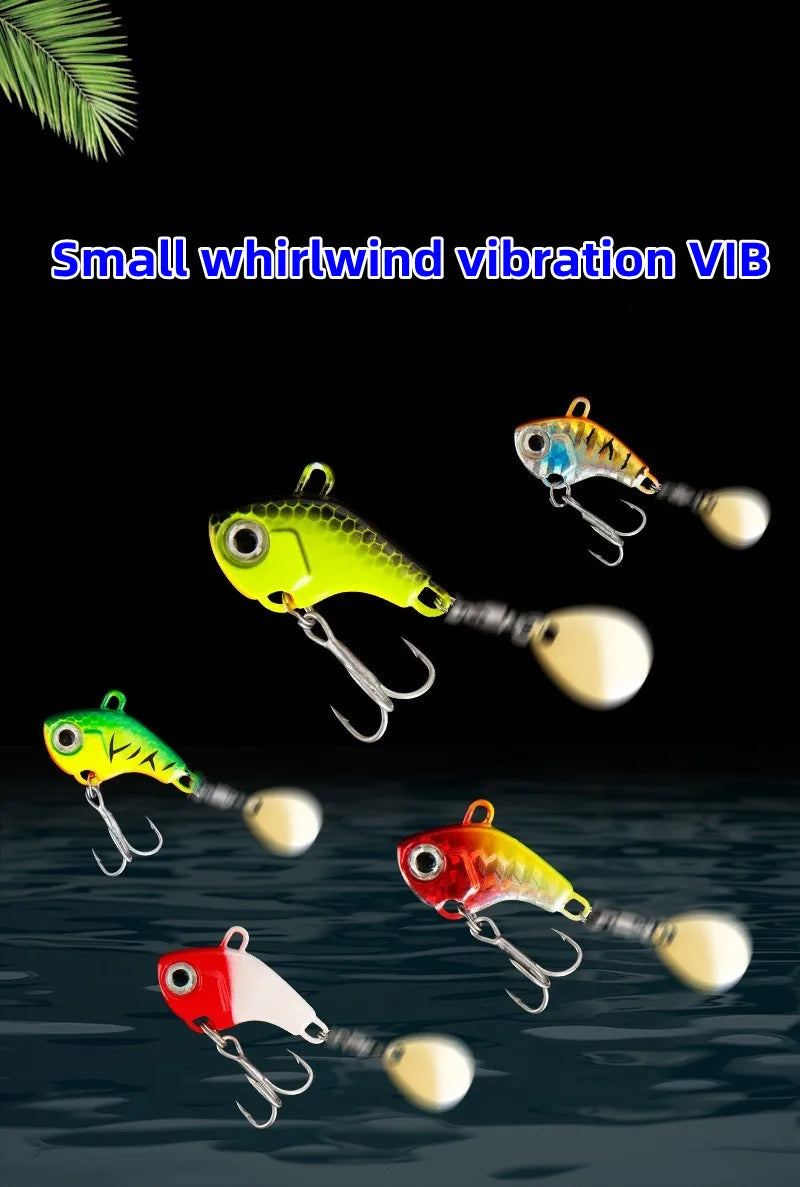 5pcs Fishing Lure Set – Rotating Metal VIB | Vibration/Spinner/Spoon | Hard Bait | Sea Fishing | Sequins - Cast And Catch