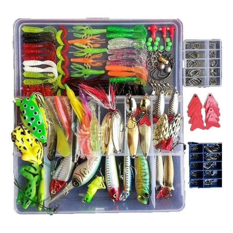 Fishing Lure Set – Hard & Soft Baits | Wobblers, Metal Jigs, Spoons, Silicone Lures | Fishing Tackle Accessories - Cast And Catch