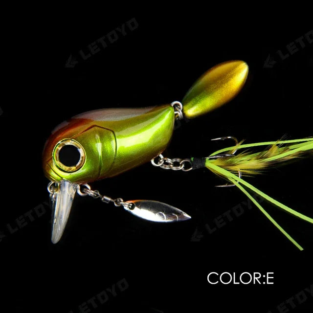 Micro Tappy Fishing Lure – Artificial Hard Bait Crank Wobbler | Tongue Plate Spinning Spoon with Feather | Trout Bait - Cast And Catch