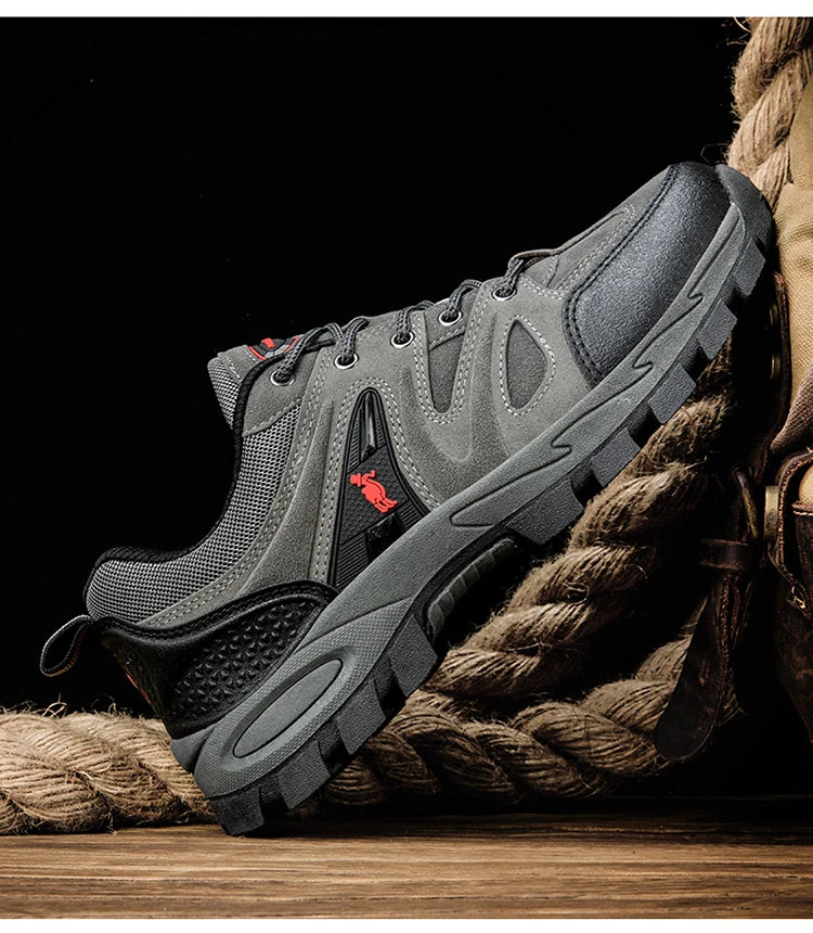 Men’s Hiking Shoes – Lightweight, Non-Slip & Waterproof | Comfy Mountain Climbing Sneakers | Wear-Resistant & Sporty - Cast And Catch