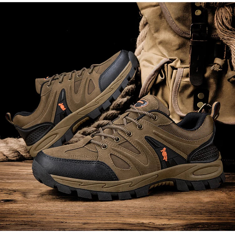 Men’s Hiking Shoes – Lightweight, Non-Slip & Waterproof | Comfy Mountain Climbing Sneakers | Wear-Resistant & Sporty - Cast And Catch