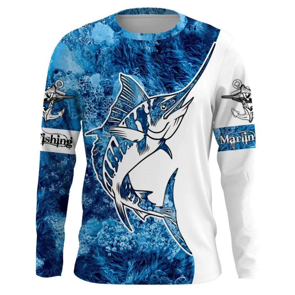 Men’s Long Sleeve Fishing T-Shirt – Autumn Streetwear | Crew Neck Pullover | Casual Outdoor Clothing - Cast And Catch