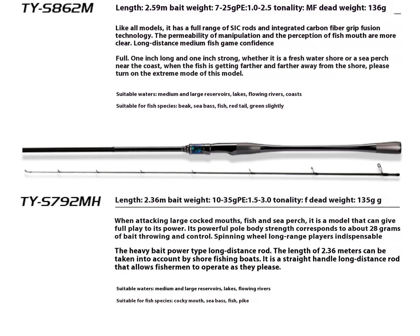 Haibo 2.5m Lightweight High-Elastic Carbon Fiber Fishing Rod | Long-Distance Lure Fishing | Reservoir & Lake Use - Cast And Catch