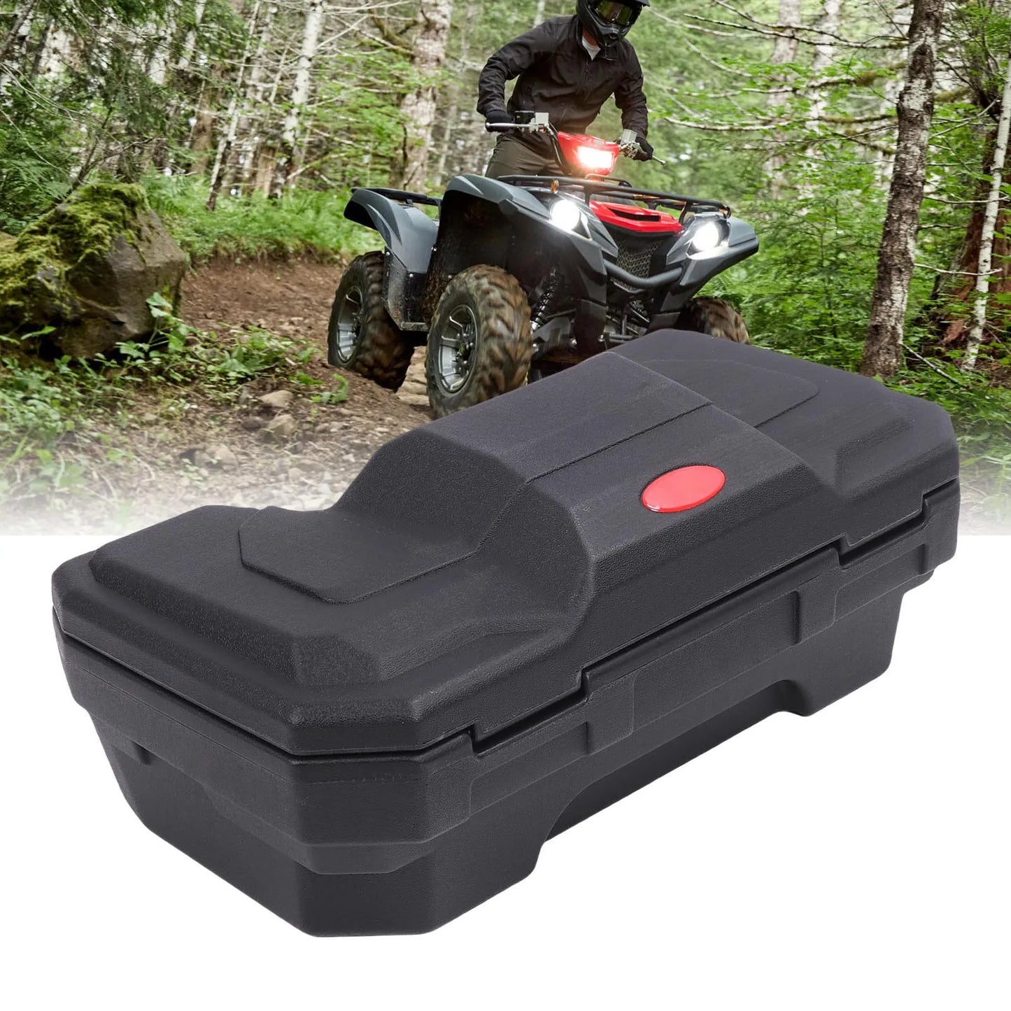 ATV Rear Storage Box – 55L Large Capacity | Rainproof Luggage Box with Backrest & Safety Lock | Hiking & Camping - Cast And Catch