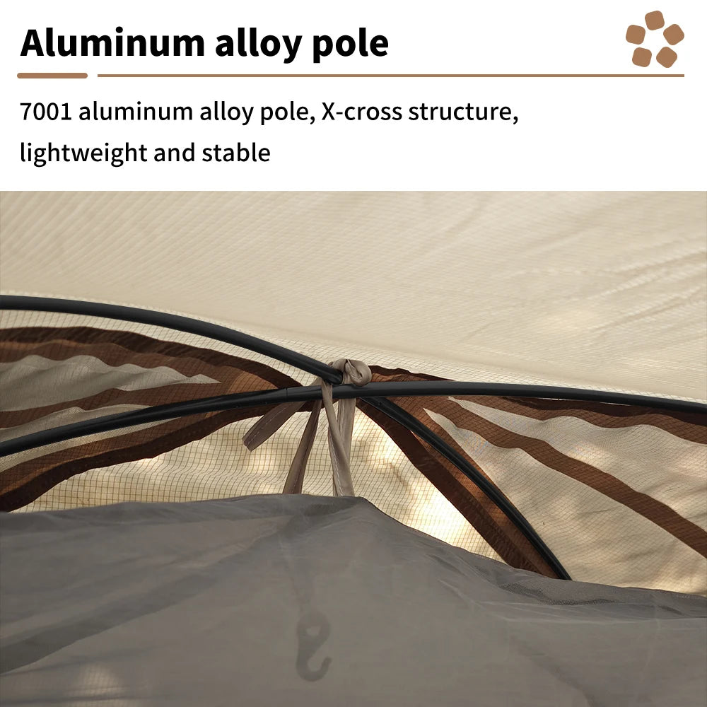 Fireproof Hot Tent – 2 Person Waterproof Dome | Stove Jack & Snow Skirt | Camping, Hiking, Hunting | 4-Season Winter Use - Cast And Catch