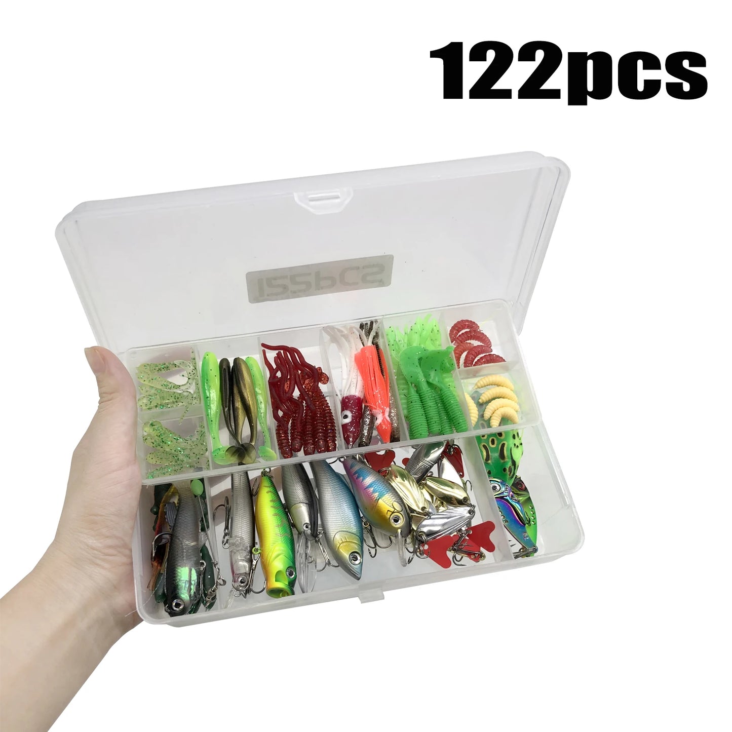 78/122/284pcs Fishing Lure Kit – Topwater Baits | Bass, Trout & Salmon | Fishing Accessories - Cast And Catch
