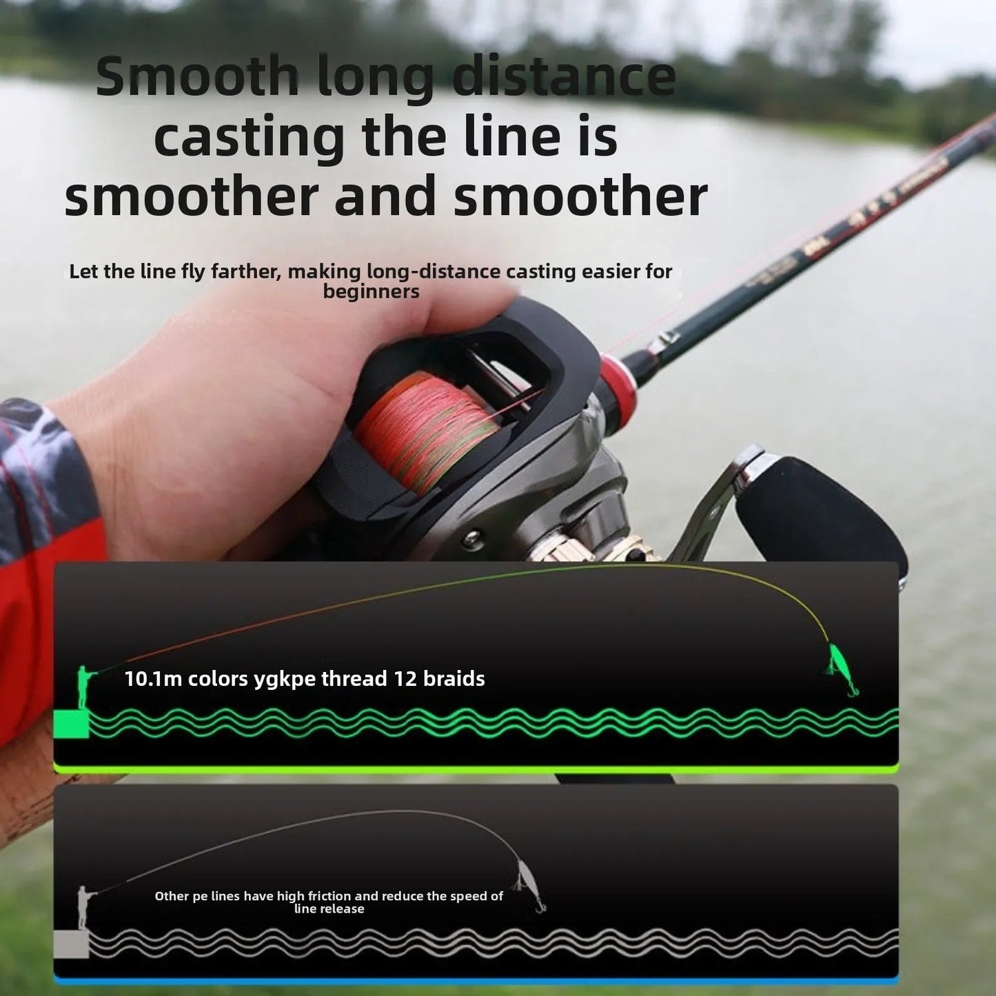 300/500m 12-Color PE Fishing Line – Main/Sub Line | Sea Rod Use | Super Strong Pull - Cast And Catch