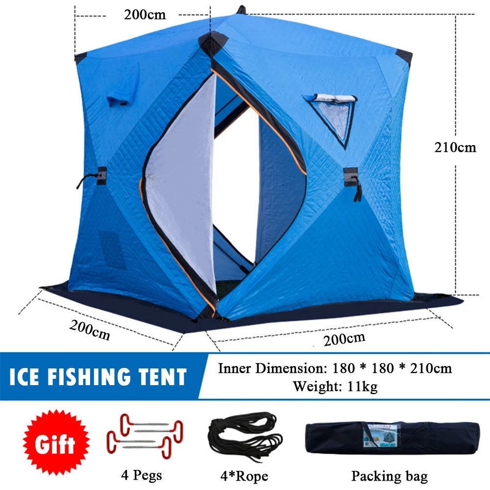 Easy Set-Up Winter Ice Fishing Tent – Portable Shelter | Waterproof & Windproof | Winter Fishing Equipment - Cast And Catch