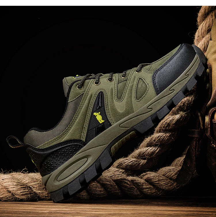 Men’s Hiking Shoes – Lightweight, Non-Slip & Waterproof | Comfy Mountain Climbing Sneakers | Wear-Resistant & Sporty - Cast And Catch